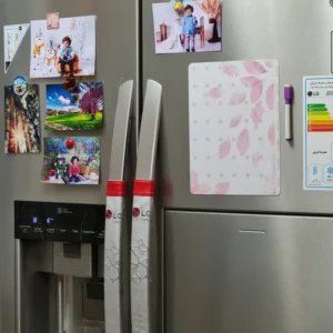 تخته وایت برد سمات مدل پلنر رو یخچالی کد 01 سایز 20×30 سانتی متر به همراه ماژیک