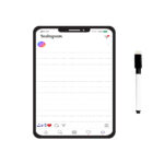 تخته وایت برد سمات مدل رو یخچالی طرح اینستاگرام سایز 15×20 سانتی متر به همراه ماژیک