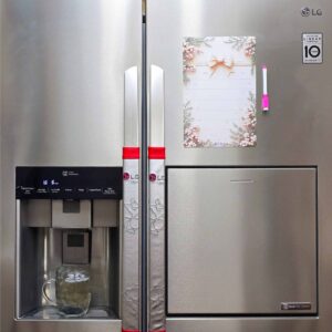 تخته وایت برد سمات مدل رو یخچالی طرح پاپیون سایز 20×30 سانتی متر به همراه ماژیک