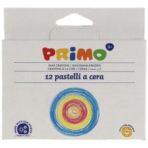 مداد شمعی 12 رنگ پریمو