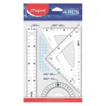 ست خط کش گونیا و نقاله مپد بسته 4 عددی